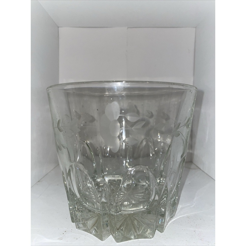 Princess House Heritage Regency Crystal Glass Ice Bucket no tongs or box 1980's
